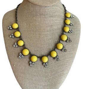 Plunder Yellow and Crystal Necklace